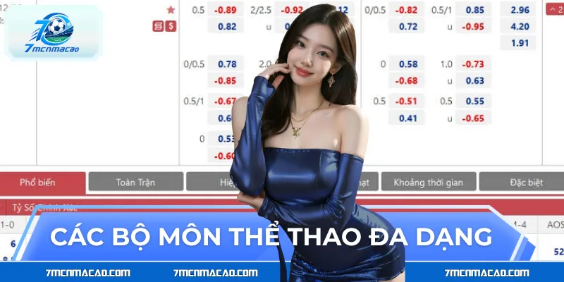 Các bộ môn thể thao đa dạng khác được cập nhật liên tục