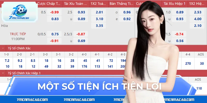 Một số tiện ích tiện lợi tại trang web thể thao 7MCN