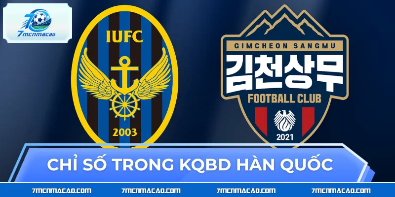 Những chỉ số được thể hiện trong kết quả bóng đá Hàn Quốc