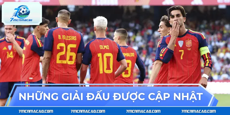 Những giải đấu được cập nhật kết quả trên hệ thống